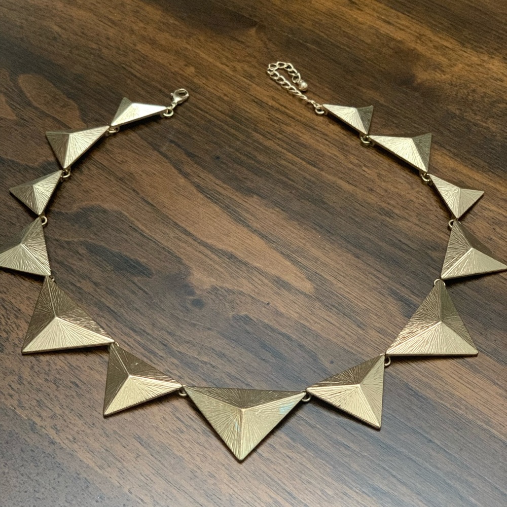 Geometric Triangle Shape Necklace -Great for girls night,ZoomMeetings/Interviews